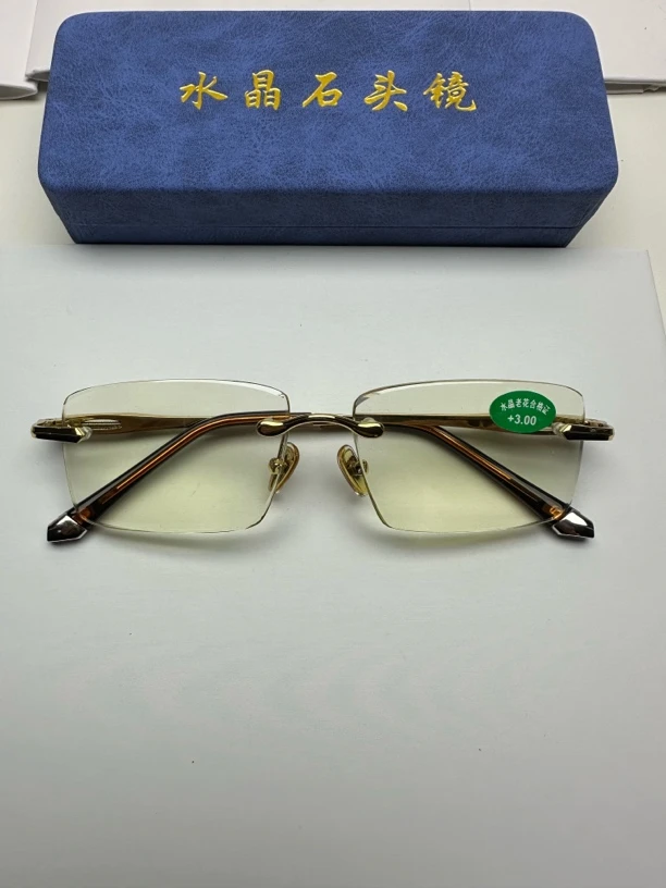 帝王绿竹叶青老花镜  竹叶青商务款老花镜