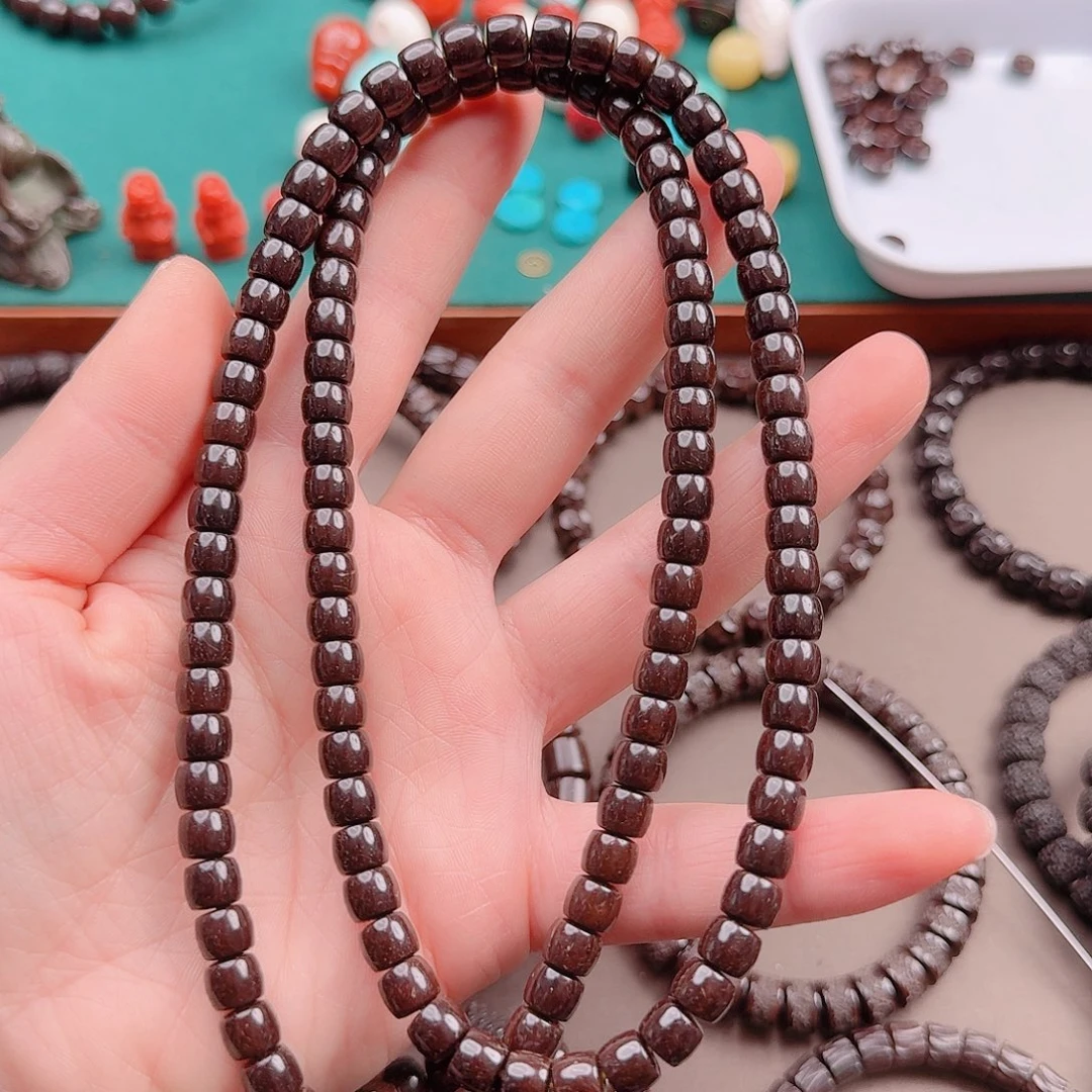 椰蒂手串不**心7*6直切108手串