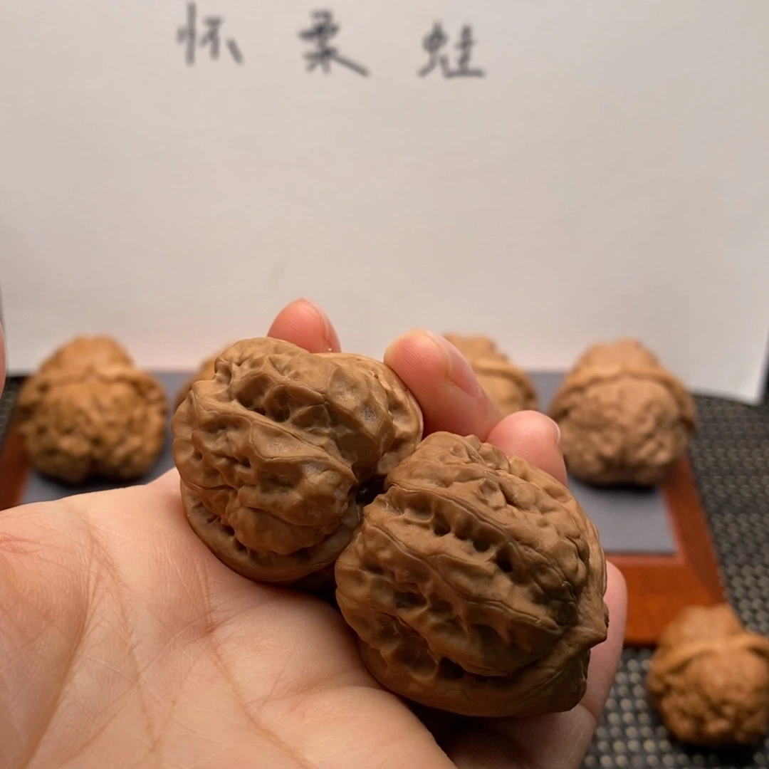 把件文玩核桃全品白茬边33左右