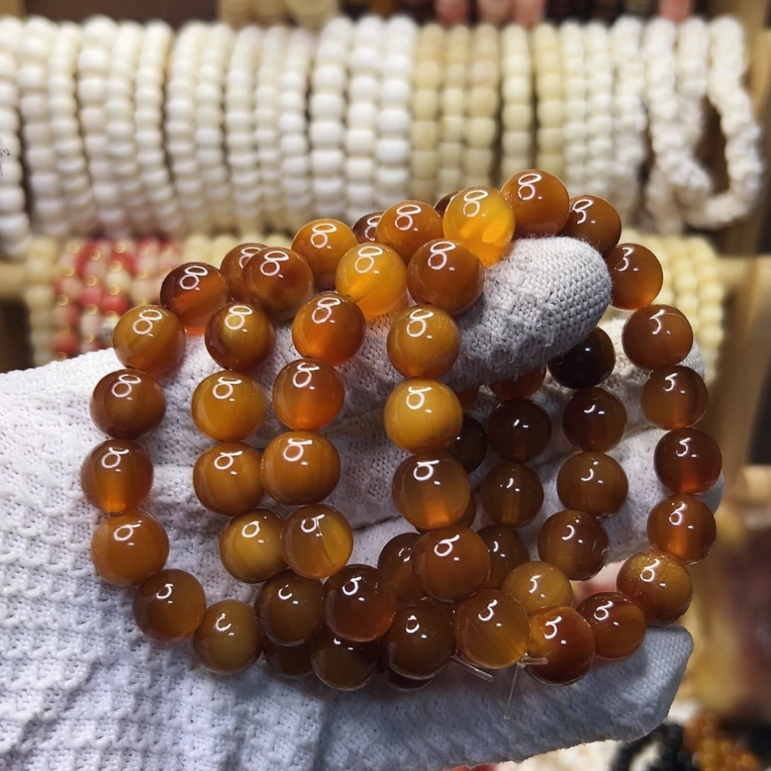 吊坠桃核1.2圆珠蜜料羊角