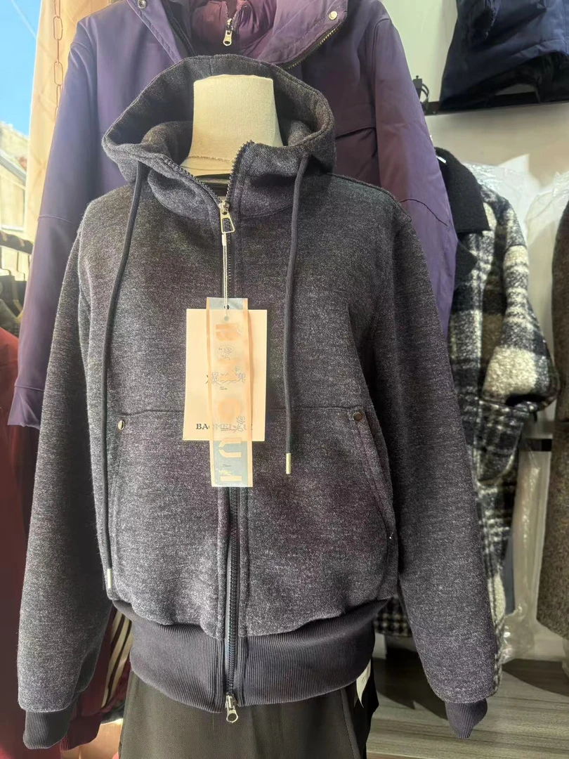 双拉链连帽开衫卫衣女2025秋季新款修身显瘦时尚百搭漂亮上衣