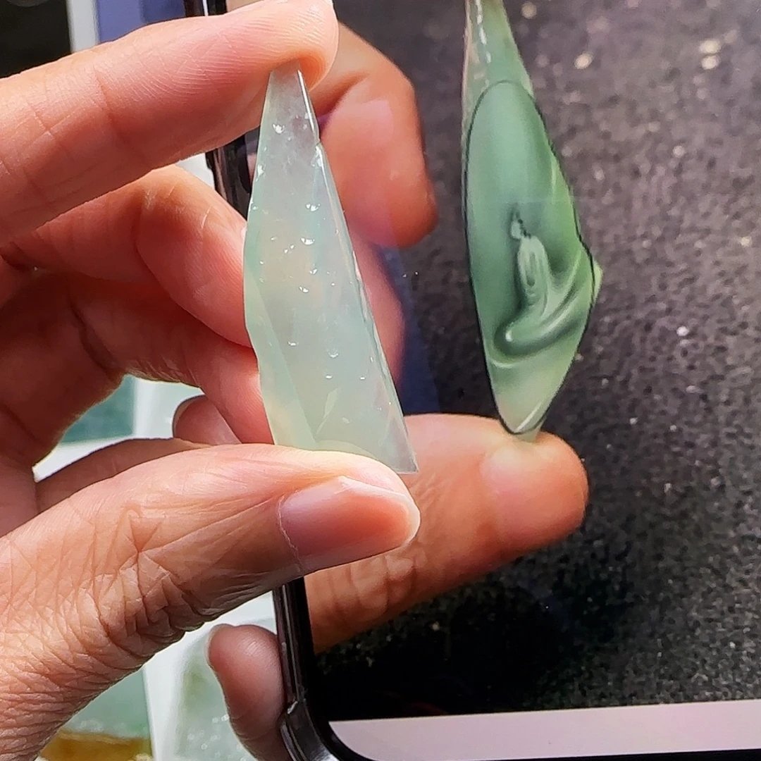 定制翡翠未镶嵌缅甸翡翠挂件