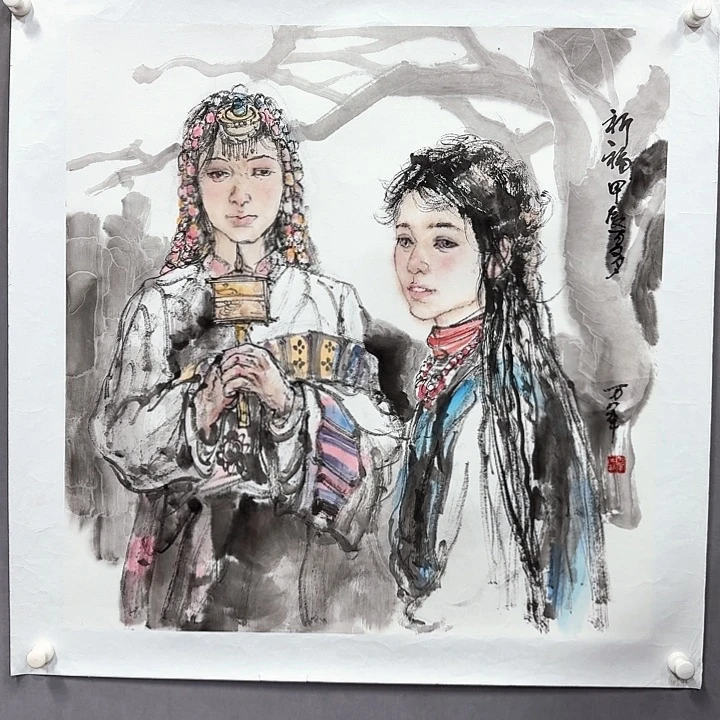 国画亲笔手绘放心去藏