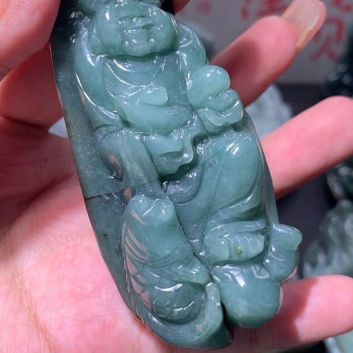 翡翠未镶嵌颈饰保真天然a货翡翠