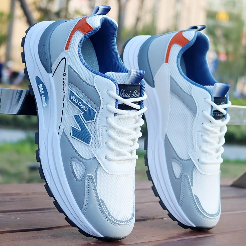 夏季透气镂空网面男鞋轻便防滑耐磨运动鞋百搭跑步休闲潮流鞋子男