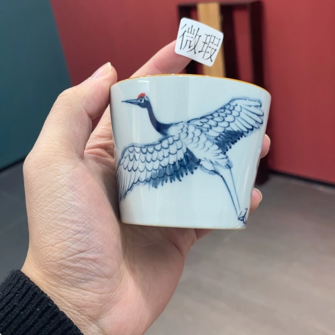 釉下手绘茶具微瑕