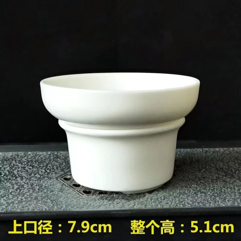 当代 DY2804陶瓷茶漏过滤器带底座托架功夫茶具公道杯茶滤手工