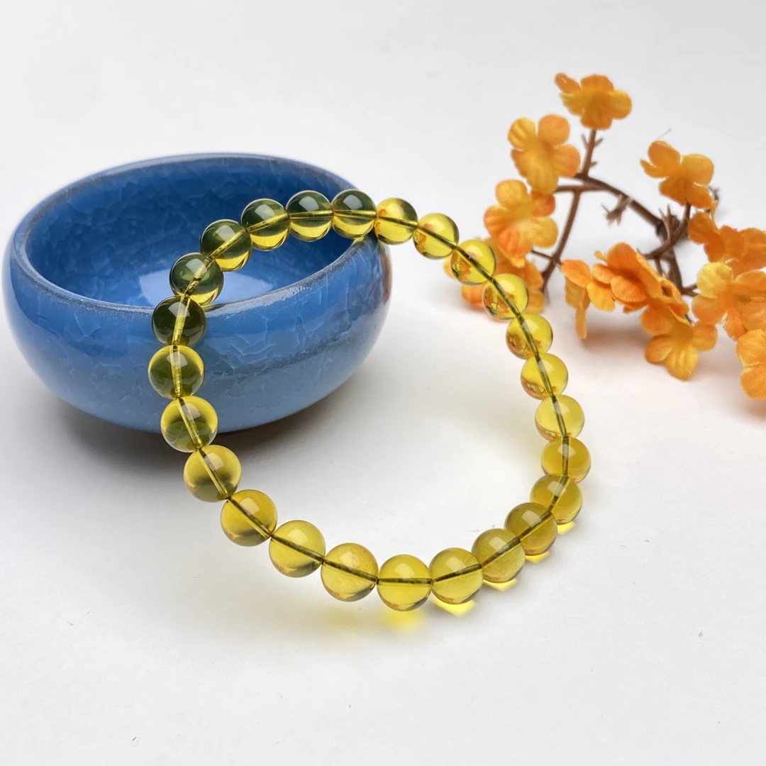 【小北好物】琥珀单圈圆珠手串约7mm+【多样性发一件】-17QH03X996