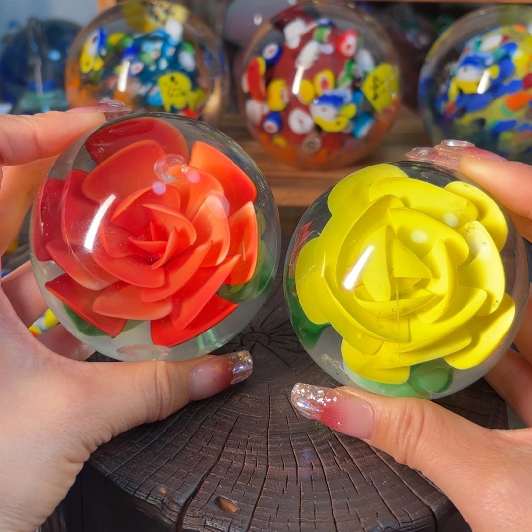 琉璃手工艺品瑕疵2个