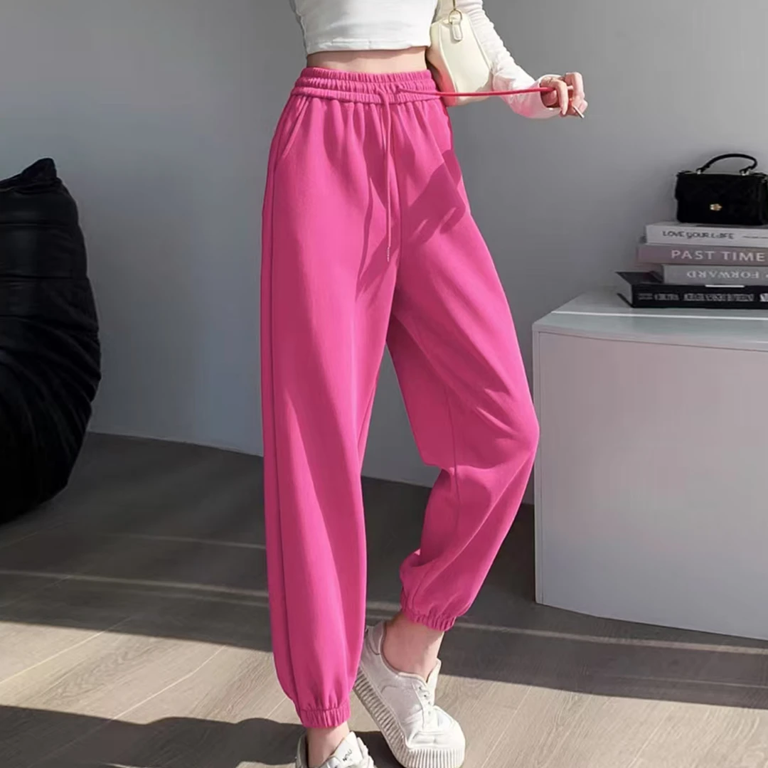 时尚亲子款纯色加厚休闲运动青少年女士百搭卫裤舒适简约C-CL534