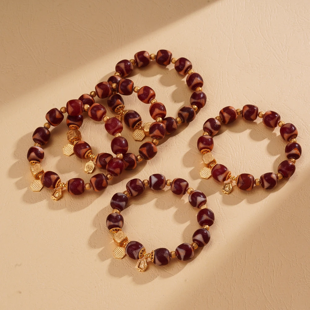 JC橘肉一线药师天珠手串多样性发其一约11*11