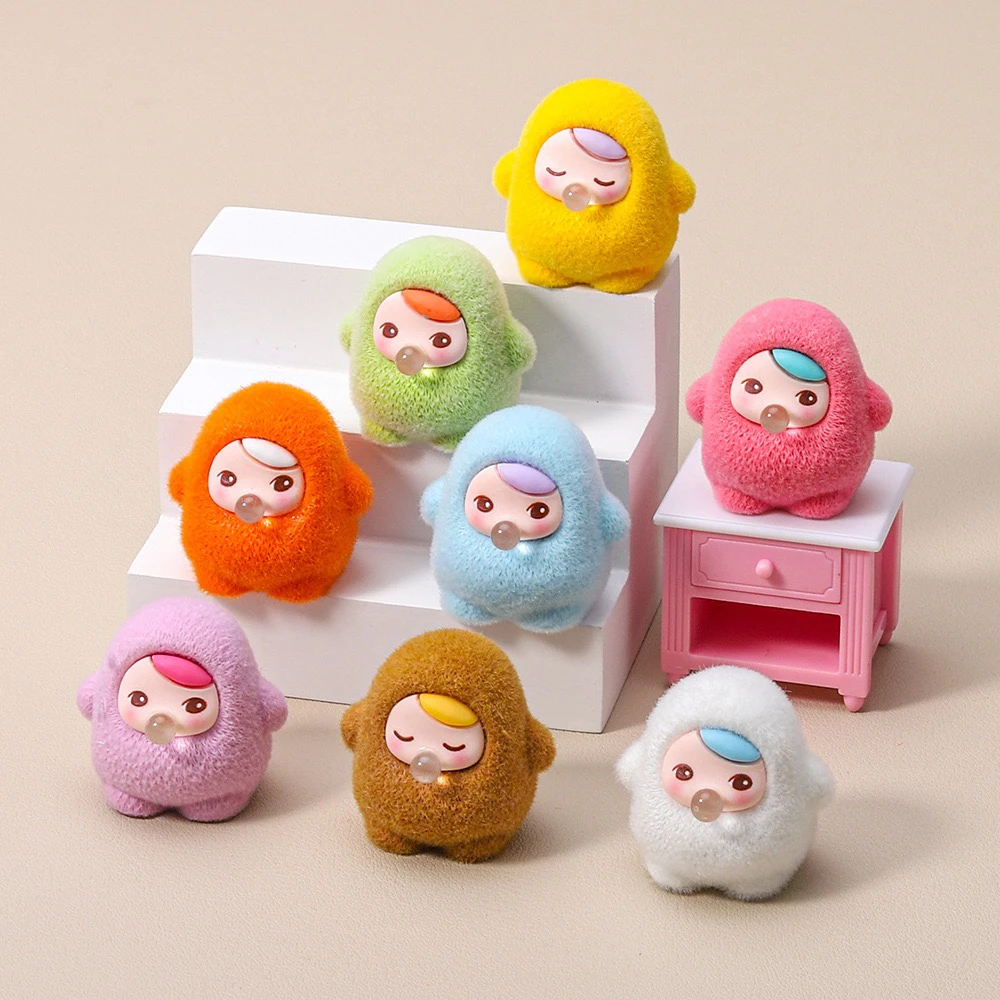 【九宫格+对对碰】植绒毕奇吐泡泡diy萌粒桌面车载摆件手机链包挂