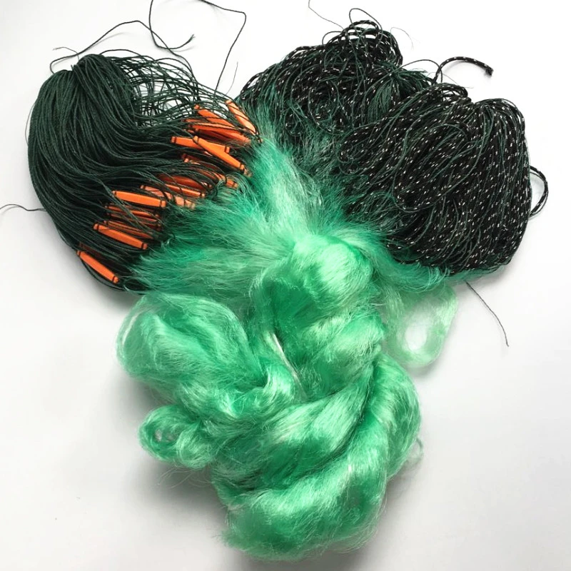 槐渔 2米-6米 小流水鱼网 绳坠网 沉网 三层网渔网 粘鱼网 小流网