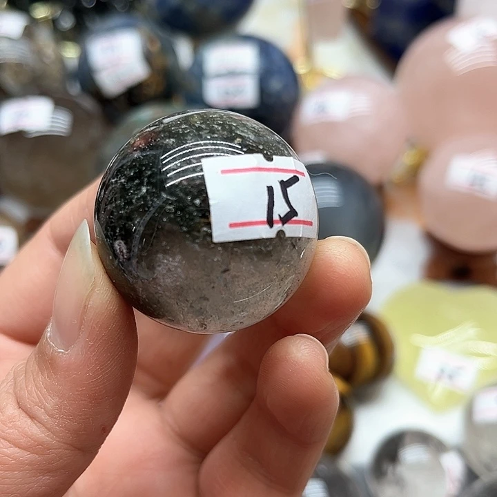 水晶57克幽灵水晶球未镶嵌