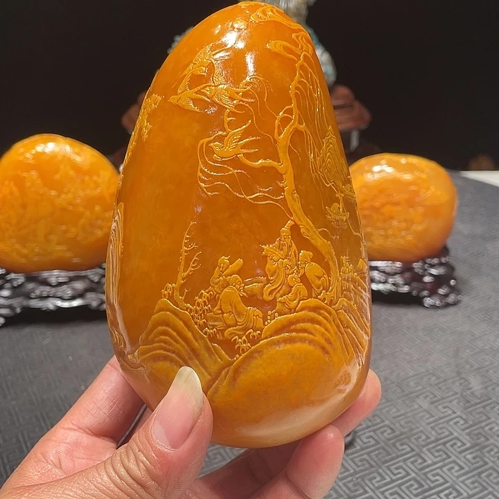 用***9寿山石山水画欣赏