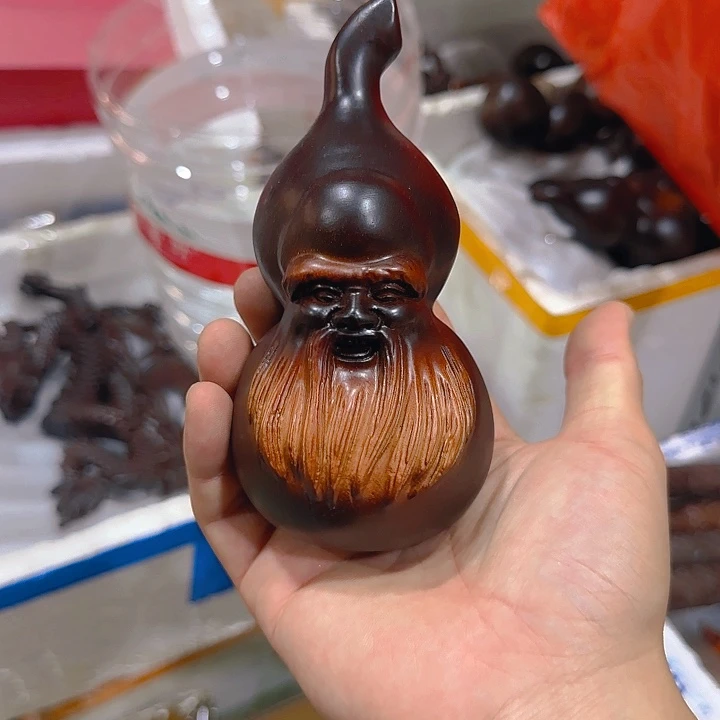 木黑檀木15寿星葫芦一个