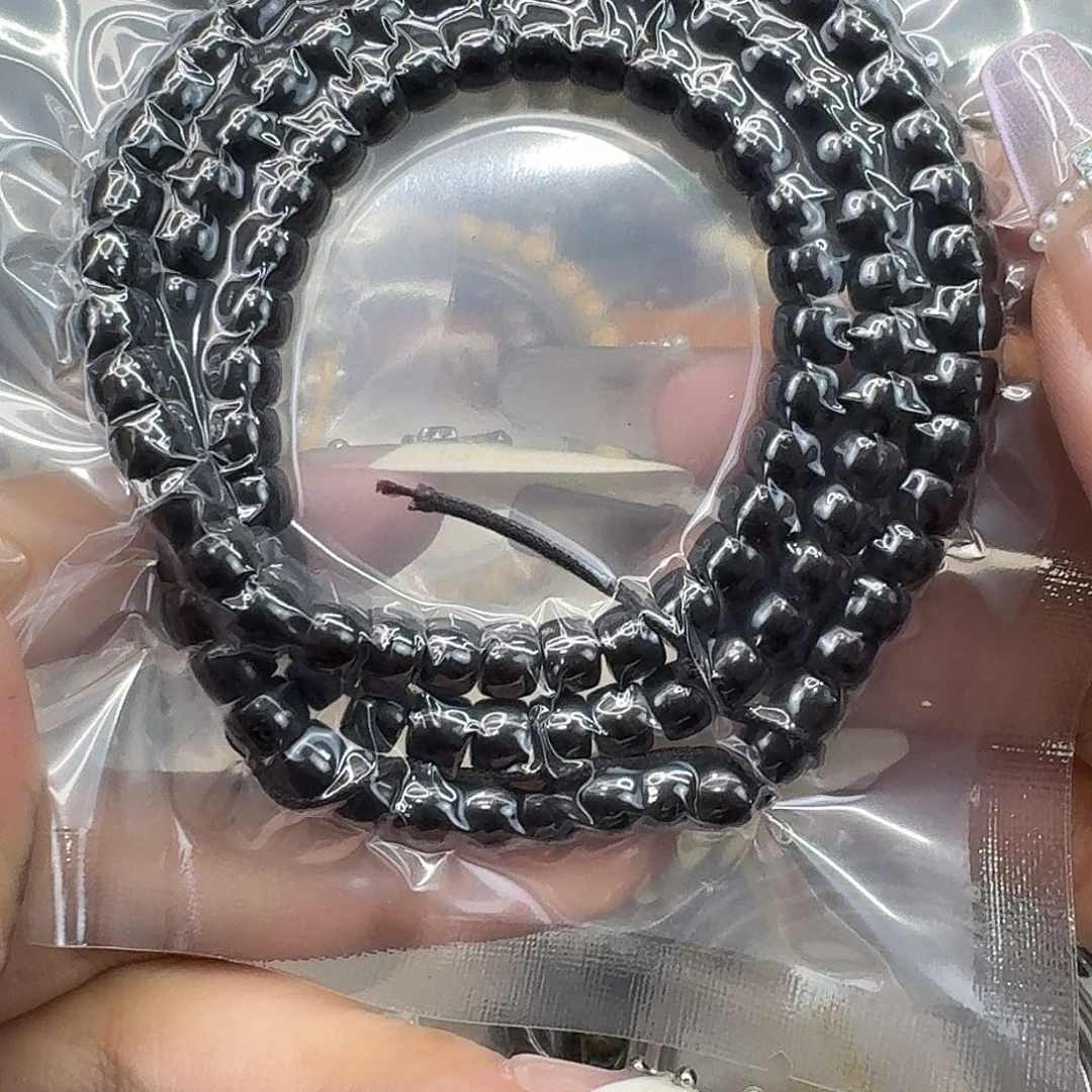手串星月菩提78精品印尼黑金椰直切108 65