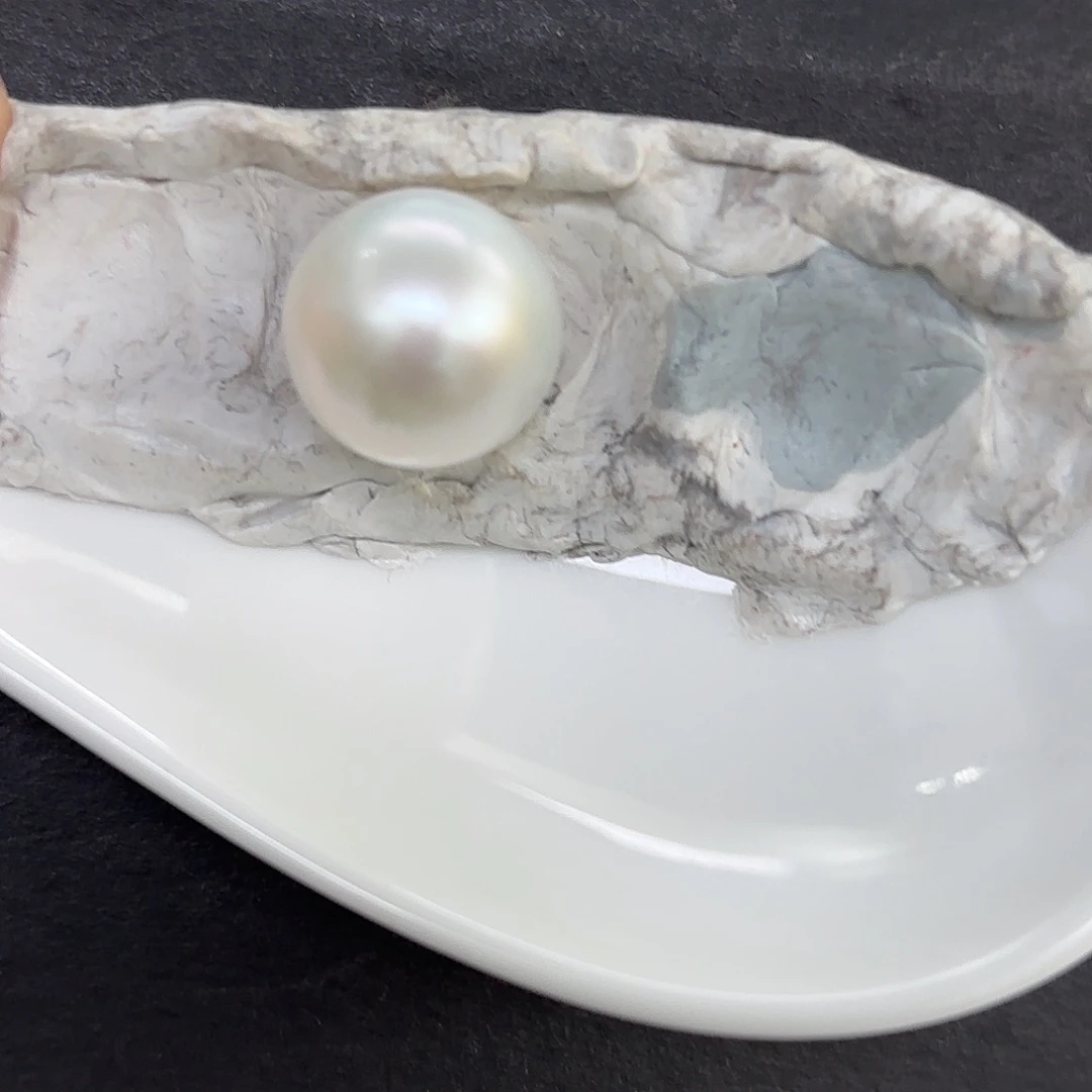 定制海水珍珠裸珠未镶嵌12-13澳白1颗