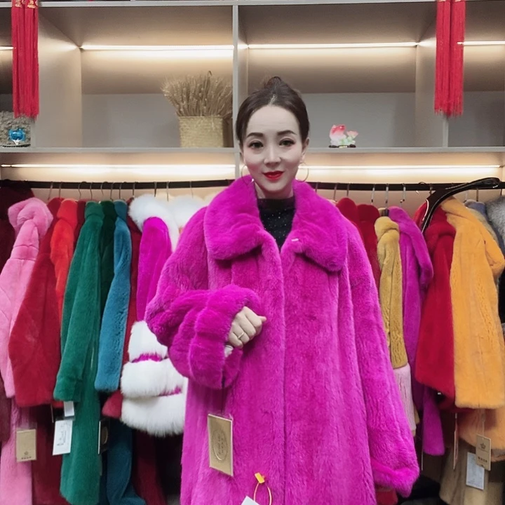 进口整版水貂皮大衣