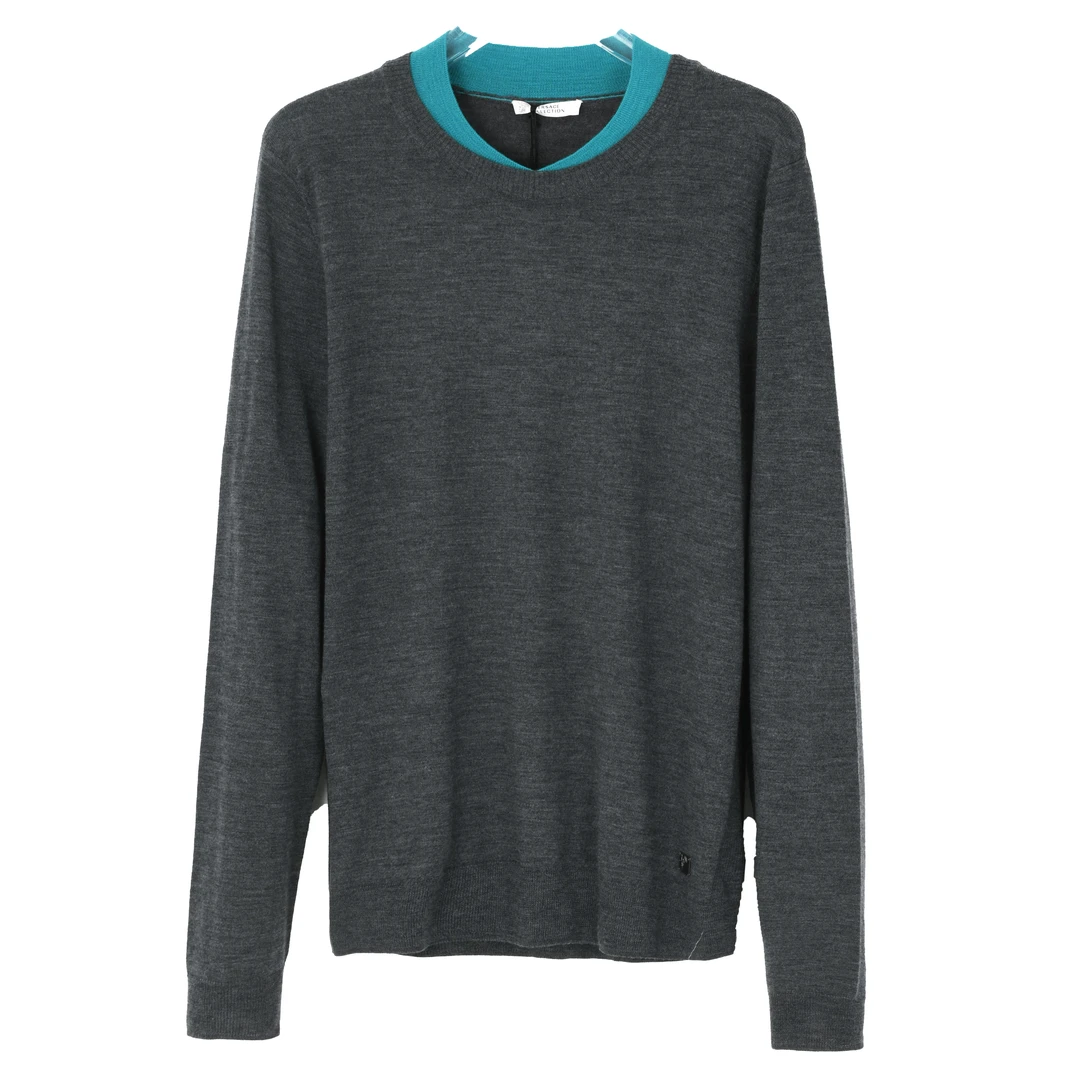 VERSACE COLLECTION范思哲男士休闲撞色羊毛衫V700398VK00015