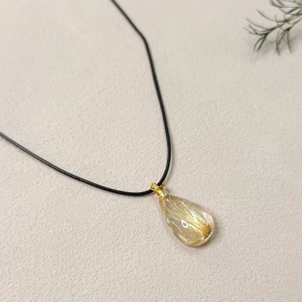 【六六中古】孤品精美水晶s925吊坠ty0955带皮绳