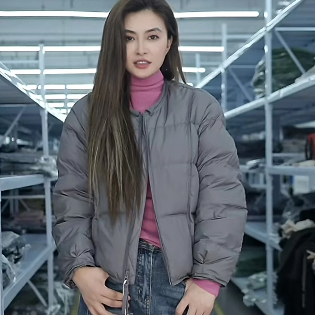 冬季新款韩系高级感爆款百搭圆领气质休闲时尚羽绒短外套B111#