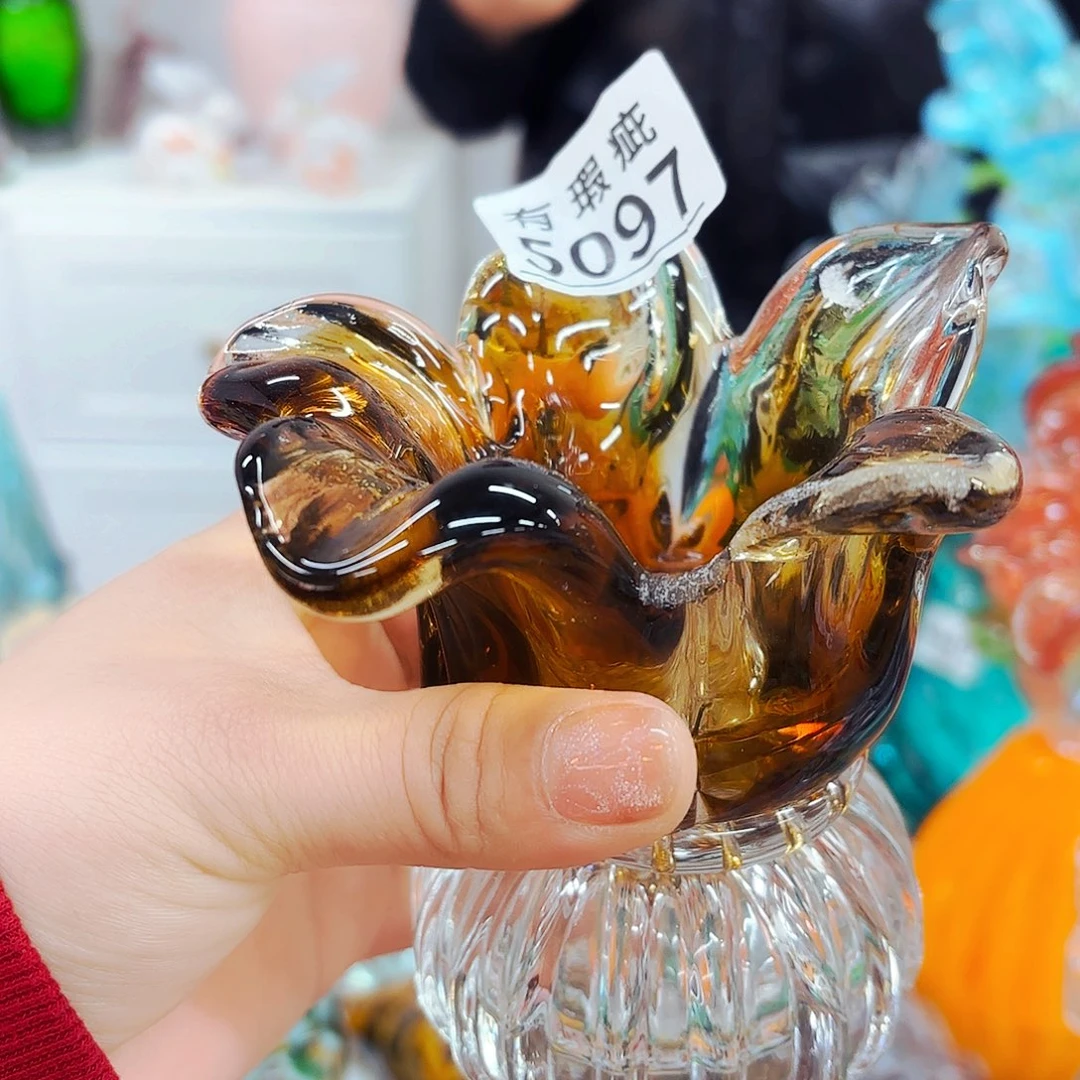 瑕疵琉璃花瓶花器艺术品