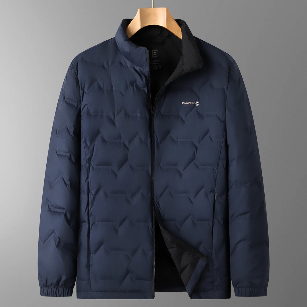 【利得】羽绒服男装加肥大码时尚立领外套冬季肥佬宽松百搭保暖