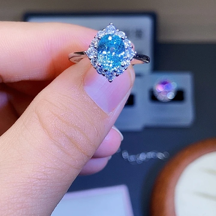 戒指碧玺银S925镶嵌