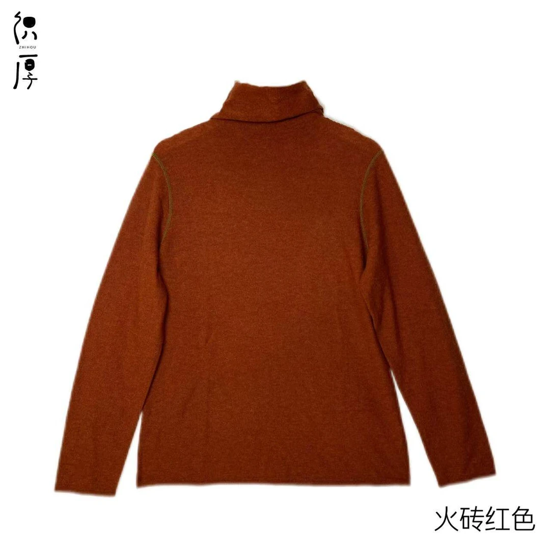 C0117原创设计高领休闲羊毛打底衫经典百搭针织保暖毛衣