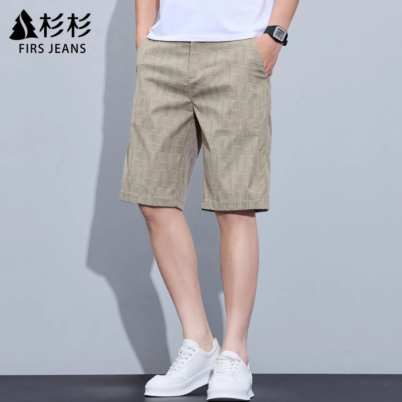 FIRS JEANS杉杉冰丝速干短裤男士夏季薄款直筒休闲裤子男款五分裤