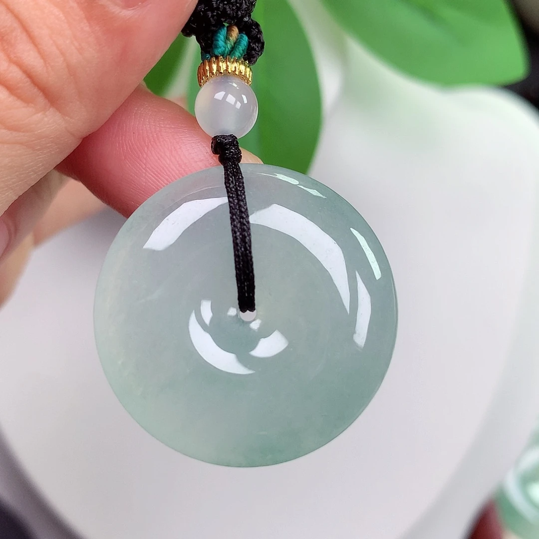 颈饰未镶嵌翡翠平安扣 29.1x6.1mm