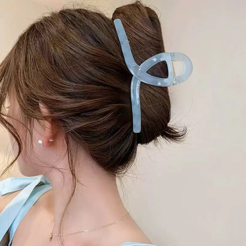 11cm糖果色飘带抓夹后脑勺鲨鱼夹头饰