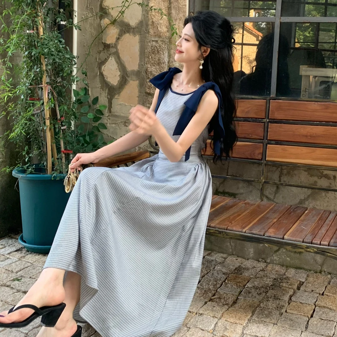 小八定制【夏日海盐】25夏季甜美显瘦洋气千金短袖连衣裙 00080 LSC