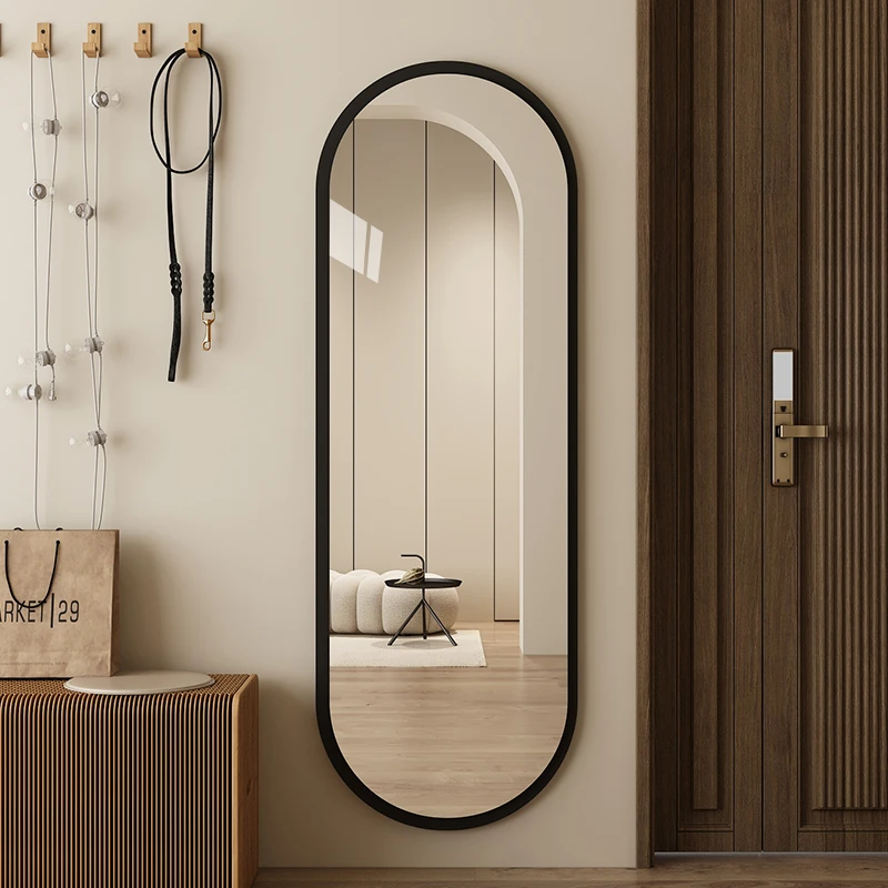 中古风穿衣镜异形全身镜壁挂式家用女生卧室挂墙大镜子贴墙试衣镜