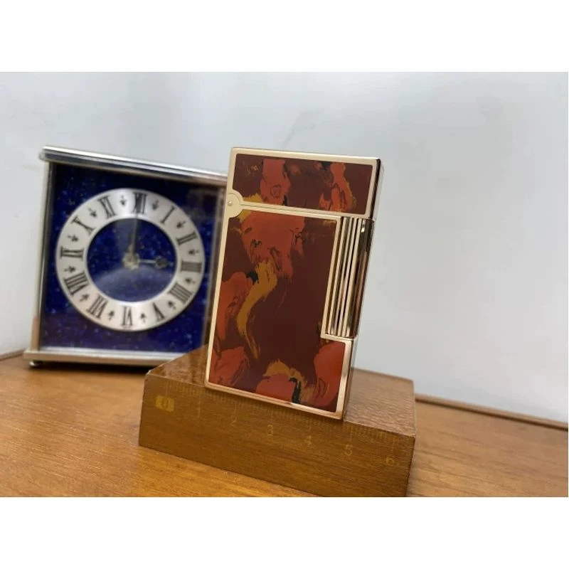原装正品 S.T.Dupont都彭L2系列 玫瑰金珊瑚礁艺术漆大号打火机