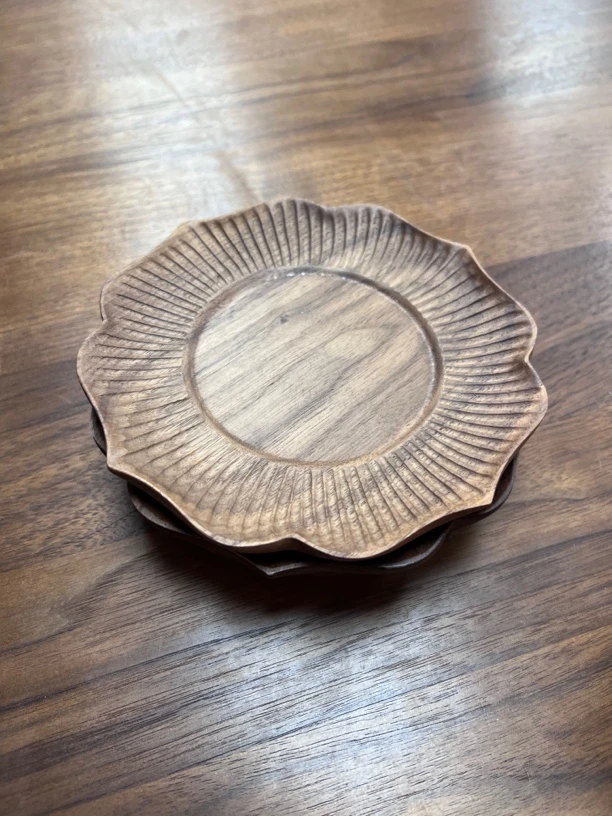 莲花胡桃木手工制作垫子
