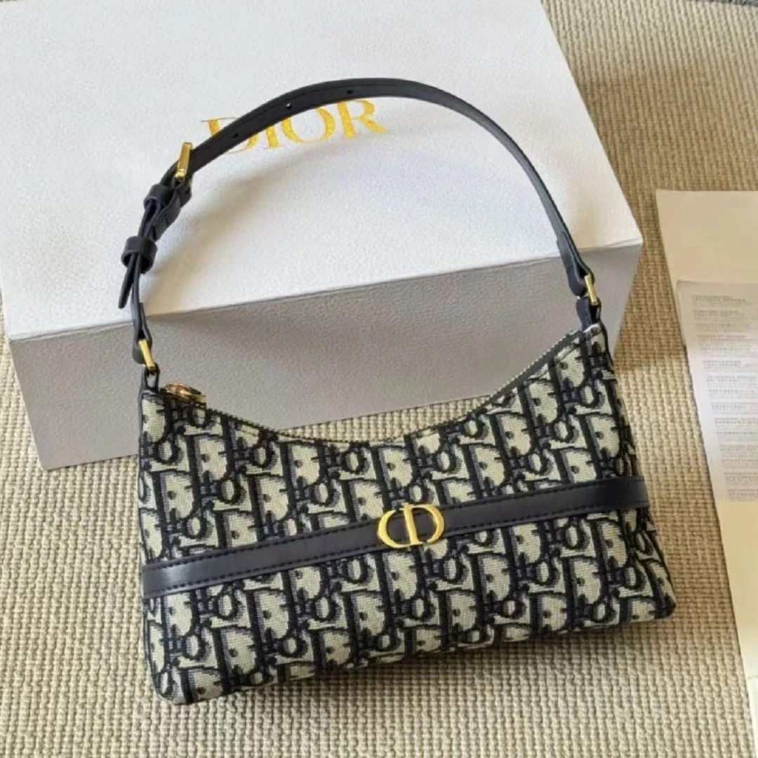99新 DIOR/迪奥 Dior老花饺子包单肩包 25090062-05