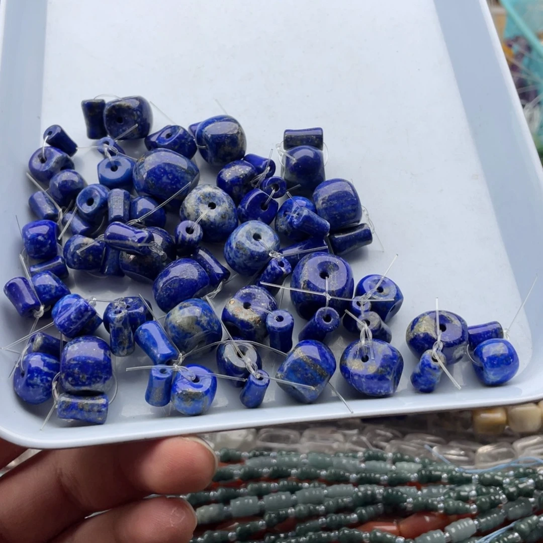 玛瑙/玉髓合金珠宝半成品三套装青金三通两个卡10一个卡14