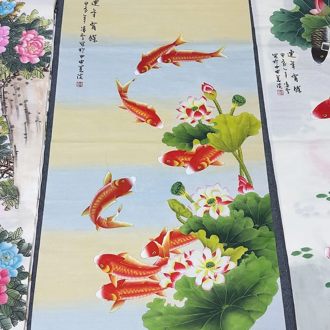 国画尺寸70X138手绘作品