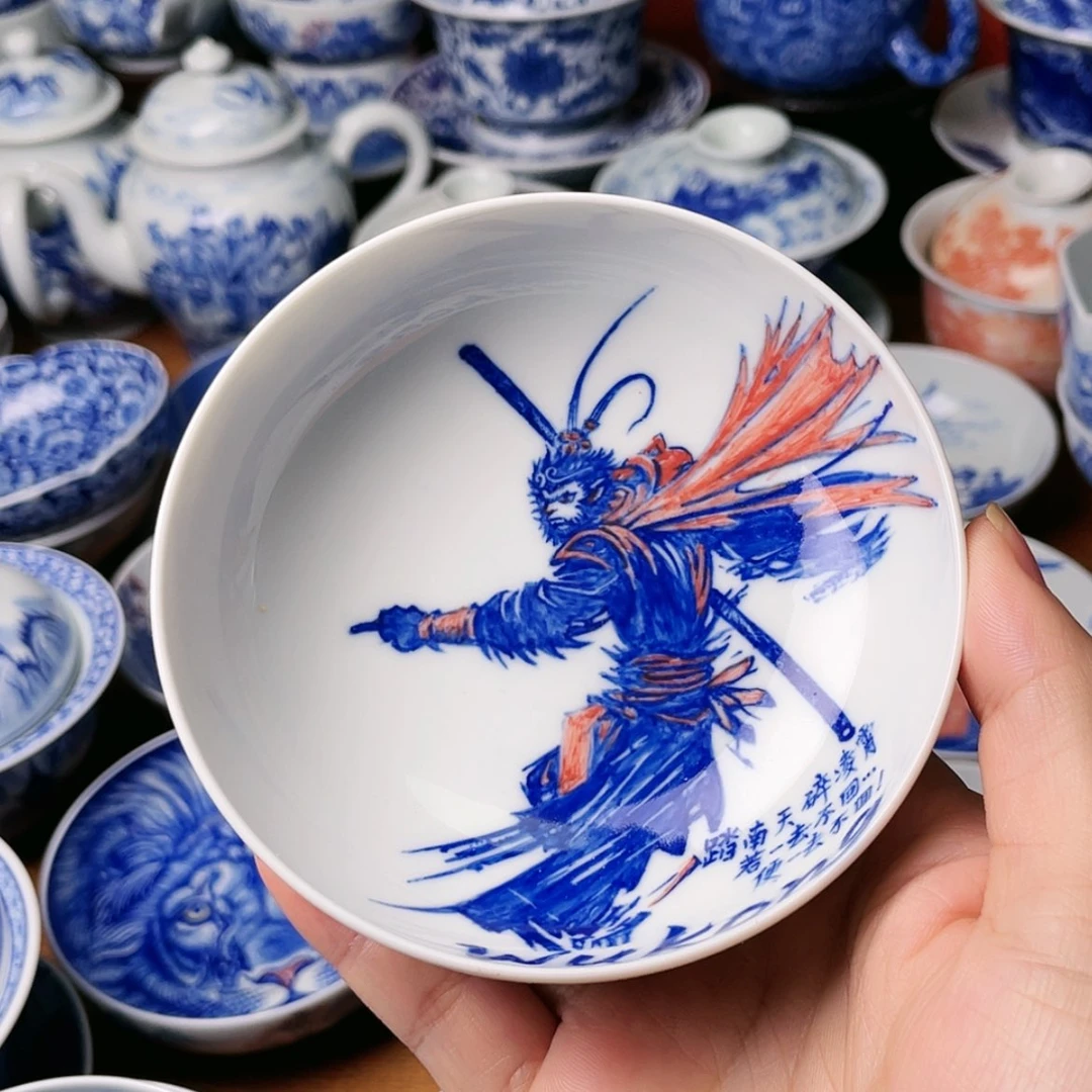 【闪购商品】杯8***爷全手工手绘景德镇
