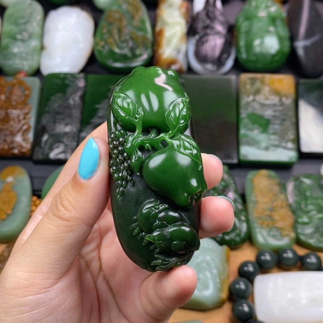 吊坠(不含链)未镶嵌和田玉玉*儿
