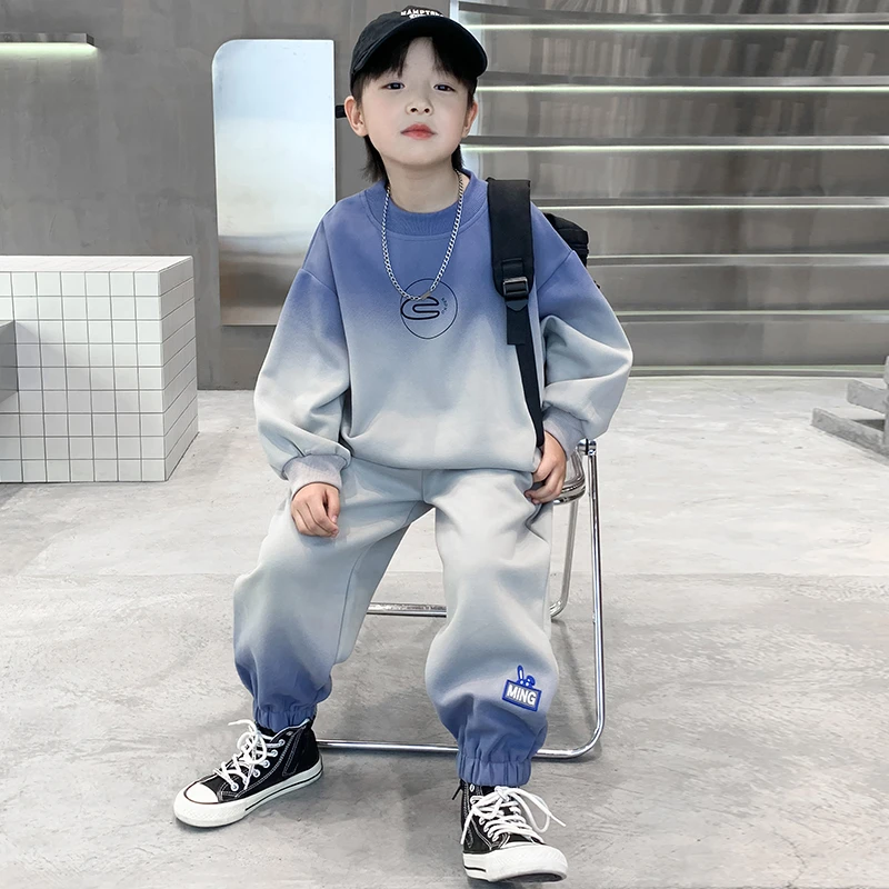 MK&UR.BV儿童装男童秋装套装25新款大童运动男孩秋季卫衣酷帅气潮