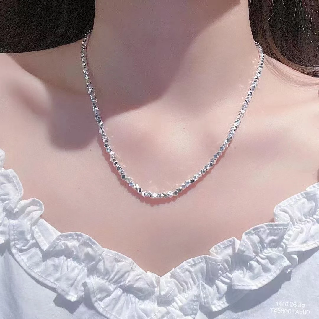 9999实心精品碎银子项链 货号079