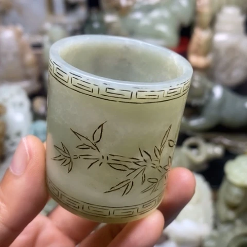 和田玉未镶嵌摆件