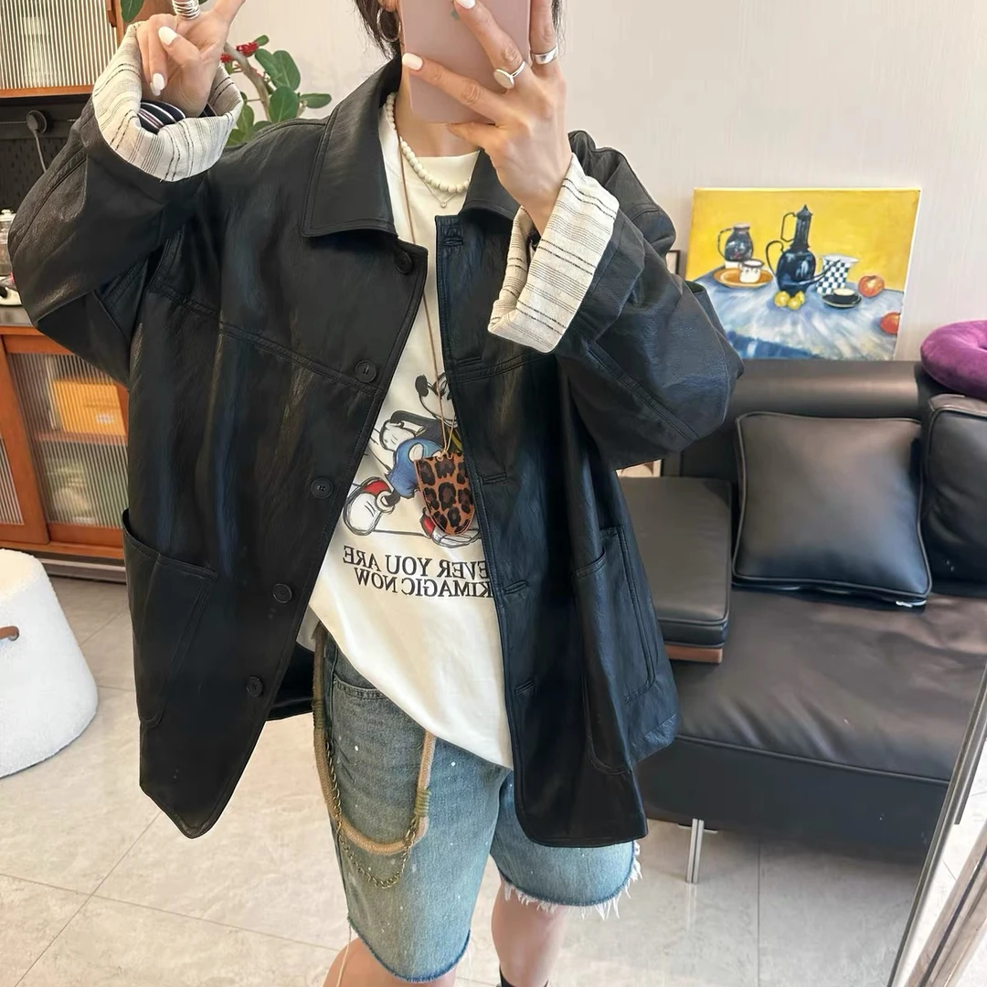 2025春季新款韩版条纹拼接袖口外套