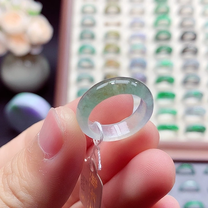 翡翠未镶嵌戒指13-14号