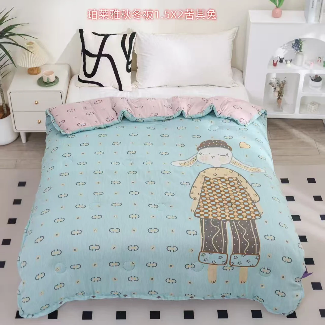 【酷其兔】150*200cm A类双层纱全棉纱布大豆被