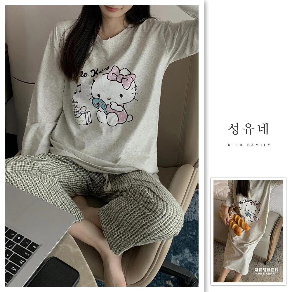 小裕家》Kitty2025ins爆款/超舒适面料/网红睡裙/减龄洋气家居服