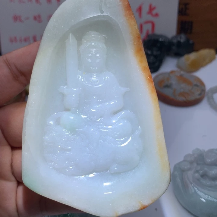 翡翠未镶嵌颈饰保真天然A货翡翠